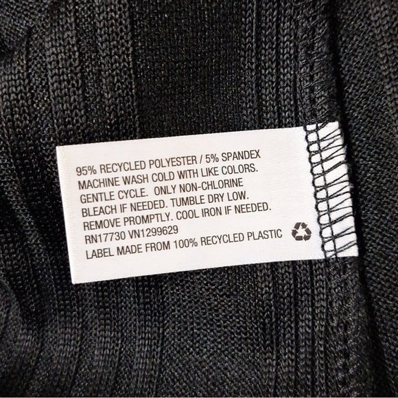 Knox Rose Black Plus Size Long Sleeve Stretch Ribbed Turtleneck Top Size 4X New! - Picture 7 of 8